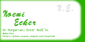 noemi ecker business card